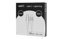 onit USB 2.0-Kabel MFi USB C - Lightning 2 m, Weiss