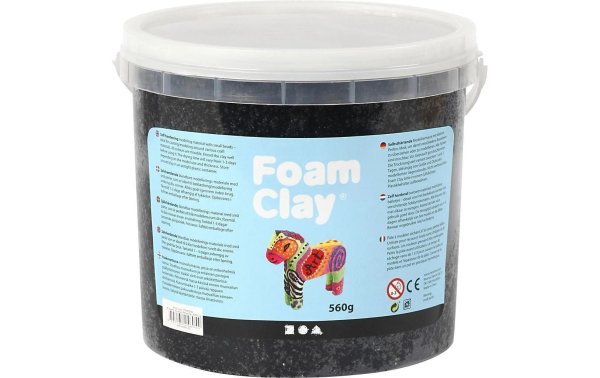 Creativ Company Modelliermasse Foam Clay Schwarz 560 g