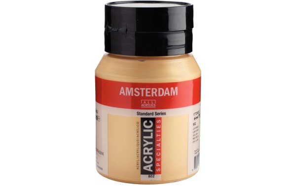 Amsterdam Acrylfarbe Standard 802 Reichgold Halbdeckend, 500 ml
