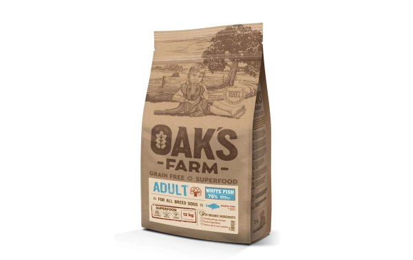 Oaks Trockenfutter Adult all breed mit Weissfisch, 12 kg