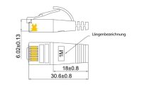 SLIM Slimpatchkabel  Cat 6, STP, 0.75 m, Rot