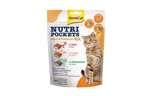 Gimpet Katzen-Snack Nutri Pockets Malt & Vitamin Mix, 150g