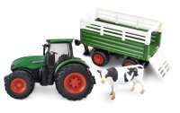 Amewi Traktor mit Viehtransporter, Grün 1:24, RTR