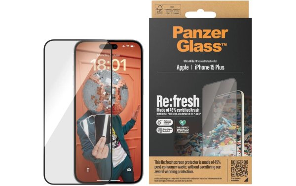 Panzerglass Displayschutz Refresh  iPhone 15 Plus