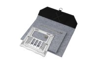4smarts Notebook-Sleeve Felty+ FoldStand ErgoFix 13 " Grau/Silber