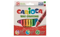 Carioca Farbstifte Wax Ø 8 mm, 24 Stück, Mehrfarbig