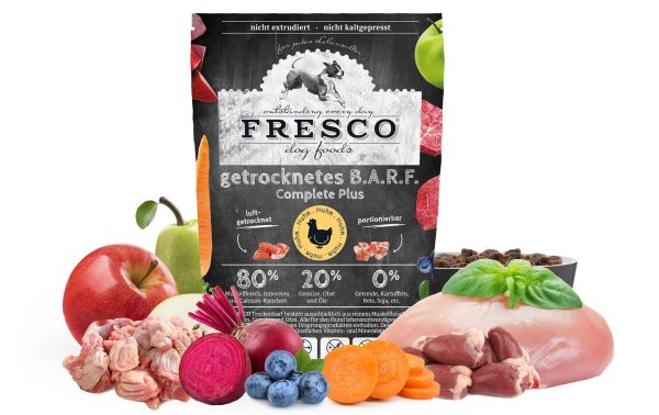 FRESCO Trockenfutter BARF Complete Plus Huhn, 2.5 kg