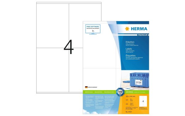 HERMA Universal-Etiketten Premium, 10.5 x 14.4 cm, 400 Etiketten