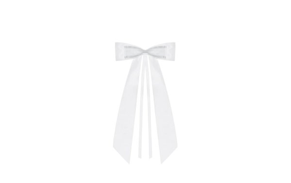 Partydeco Hochzeitsaccessoire Autodeko Schleife Satin 14 cm, Weiss