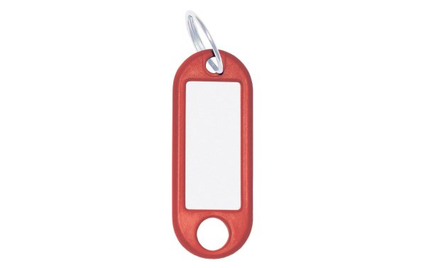 WEDO Schlüsselanhänger 18 mm mit Ring, Rot, 100 Stück