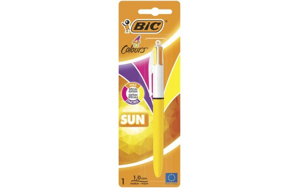 BIC Kugelschreiber 4 Colours Sun 0.32 mm, 1 Stück, Gelb