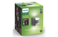 Philips Wandleuchte Grass, 9 W, 800 lm, 2700 K, Anthrazit