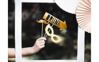 Partydeco Partyaccessoire Photo Booth Lets Celebrate 8-teilig, Gold