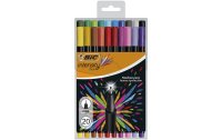 BIC Fineliner Intensity Fine 0.8 mm, Mehrfarbig, 20...