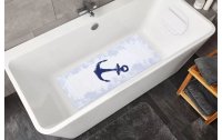 Kleine Wolke Badewanneneinlage Anchor 36 x 92 cm, Blau/Weiss
