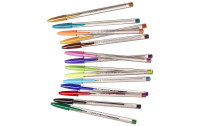 BIC Kugelschreiber Cristal Set 0.3 mm, 15 Stück, Mehrfarbig