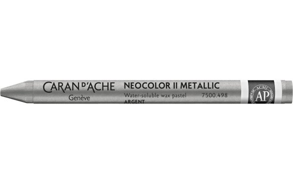 Caran dAche Wachsmalstifte Neocolor 2 wasservermalbar Silber