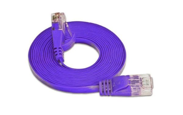 SLIM Slimpatchkabel Cat 6, UTP, 25 m, Violett