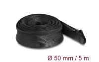 Delock Kabelschlauch 5 m x 50 mm, mit Reissverschluss, Schwarz