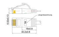 SLIM Slimpatchkabel Cat 6, UTP, 0.25 m, Violett