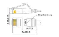 SLIM Slimpatchkabel Cat 6, UTP, 1.5 m, Violett