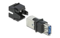 Delock Keystone-Modul USB 3.0, A – B, (f-f) Schwarz