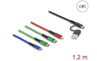 Delock USB-Ladekabel USB A/USB C - Lightning/Micro-USB B/USB C