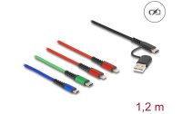 Delock USB-Ladekabel USB A/USB C - 2x Lightning/Micro-USB B/USB C