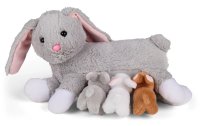 Mamanimals Kuscheltier Mama Hase & Babys 25 cm