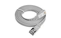 SLIM Slimpatchkabel  Cat 6, STP, 10 m, Grau