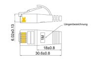 SLIM Slimpatchkabel  Cat 6, STP, 7.5 m, Grau