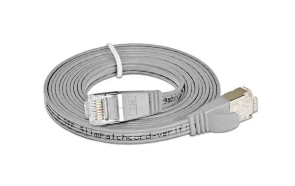 SLIM Slimpatchkabel  Cat 6, STP, 25 m, Grau