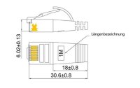 SLIM Slimpatchkabel  Cat 6, STP, 10 m, Blau