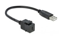 Delock Keystone-Modul USB2.0 USB-A – USB-C, 25cm...