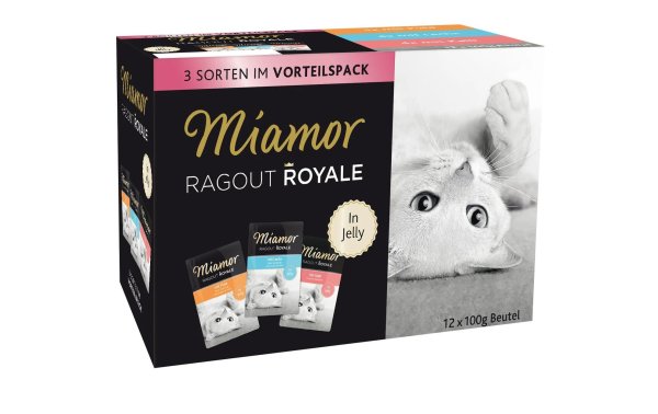 Miamor Nassfutter Ragout Royale Gelée Multipack Pute, Lachs, Kalb