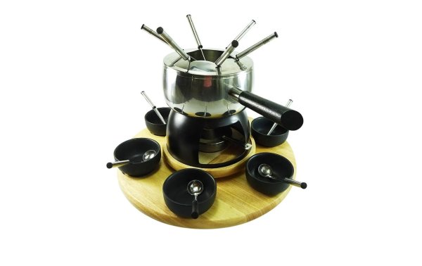 Rotel Fleischfondue-Set F0502 14 Teile, Schwarz