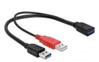 Delock USB 3.0-Y-Kabel  USB A - USB A 0.3 m