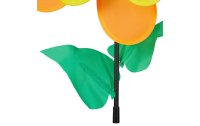 relaxdays Windrad Blume mit Punkten Gelb/Orange