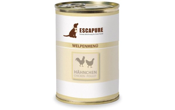 Escapure Nassfutter Welpen Hähnchen, 400 g