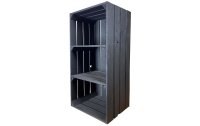 Holz Zollhaus Regal Vintage Schwarz 40 x 75 cm