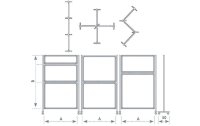 Franken Raumteiler Eco 120 x 60 cm, Grau