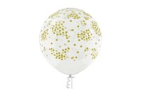 Belbal Luftballon Konfetti Gold/Weiss, Ø 60 cm, 2...