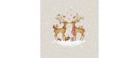 Braun + Company Weihnachtsservietten Romantic Deers 33 cm...