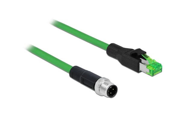 Delock Patchkabel M12-RJ45 SF/UTP, 5 m, 4 Pin D-kodiert PROFINET