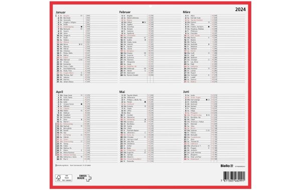 Biella Tafelkalender 2024, 32 x 29.7 cm