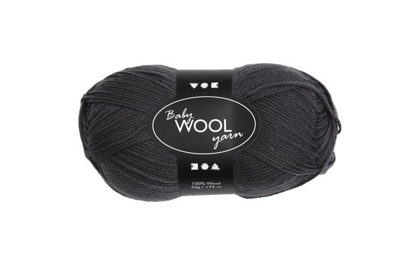 Creativ Company Wolle Babygarn Merino 50 g 14/4 Dunkelgrau