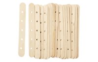 Creativ Company Holzkleinteile Eistiele mit Lochung, 20 Stück