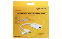 Delock Adapter HDMI – DisplayPort Weiss, 4K, USB-Strom