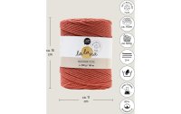 lalana Wolle Macrame rope 2 mm, 500g, Rostbraun