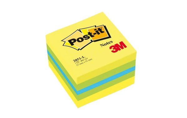 Post-it Notizzettel Post-it Mini Cubes 5.1 x 5.1 cm, Mehrfarbig